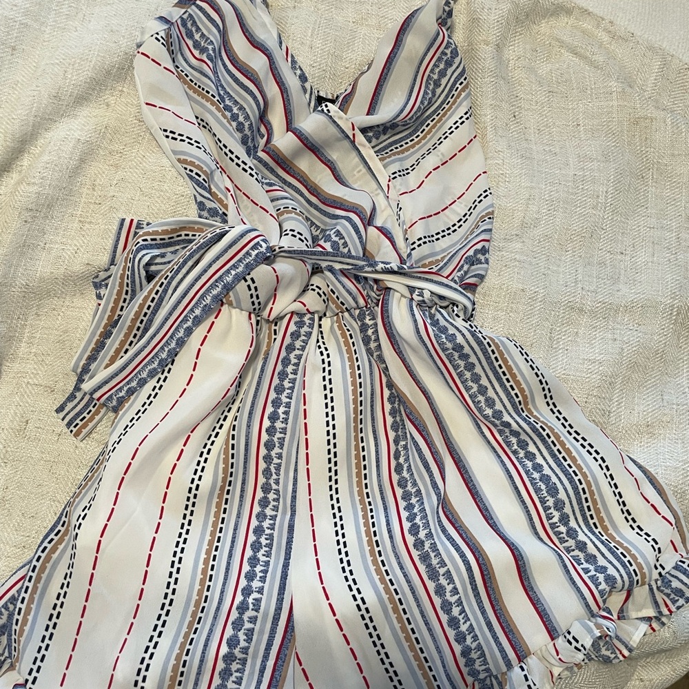 Striped Sleeveless Romper